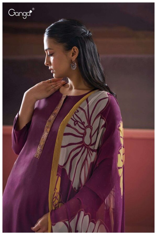 My Fashion Road Ganga Fashion Chelsie Premium Fancy Cotton Satin Suit | S3185-C