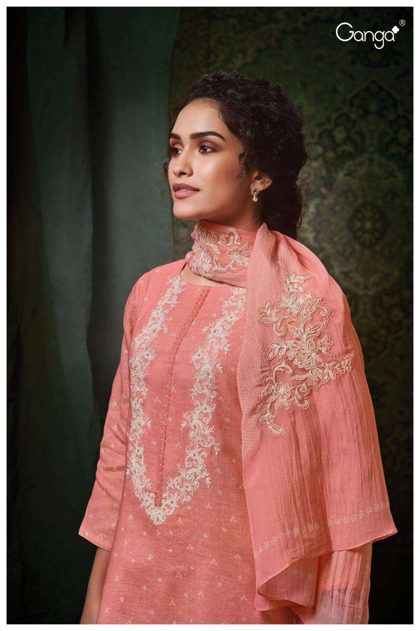 My Fashion Road Ganga Fashion Dviti Pure Linen Exclusive Suit | S2728-D My Fashion Road Ganga Fashion Dviti Pure Linen Exclusive Suit | S2728-D