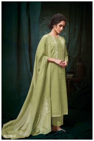 My Fashion Road Ganga Fashion Dviti Pure Linen Exclusive Suit | S2728-C