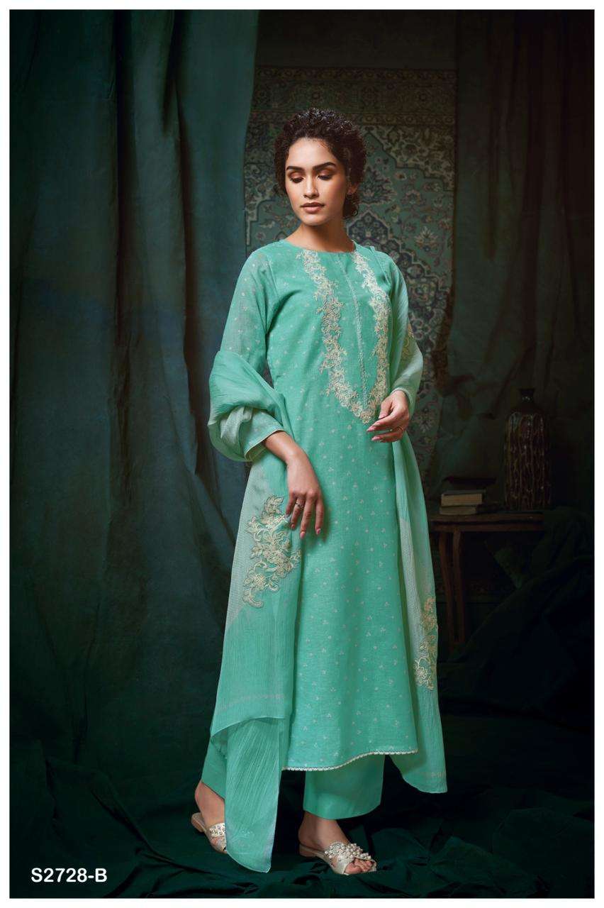 My Fashion Road Ganga Fashion Dviti Pure Linen Exclusive Suit | S2728-B My Fashion Road Ganga Fashion Dviti Pure Linen Exclusive Suit | S2728-B