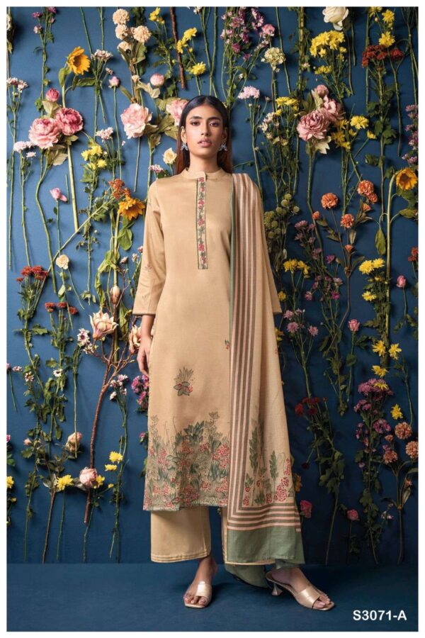 My Fashion Road Ganga Fashion Hamsika Exclusive Cotton Satin Fancy Suit | S3071-A