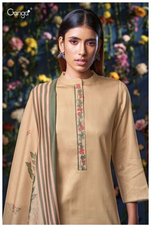 My Fashion Road Ganga Fashion Hamsika Exclusive Cotton Satin Fancy Suit | S3071-A