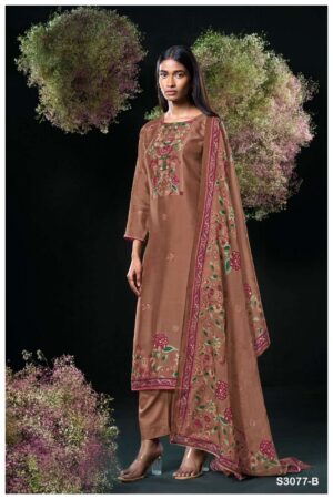 My Fashion Road Ganga Fashion Lavina Pure Bemberg Silk Exclusive Suit | S3077-B