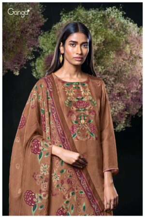 My Fashion Road Ganga Fashion Lavina Pure Bemberg Silk Exclusive Suit | S3077-B