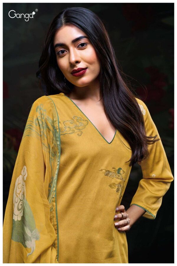 My Fashion Road Ganga Fashion Mehal Printed Satin Cotton Fancy Suit | S3115-A