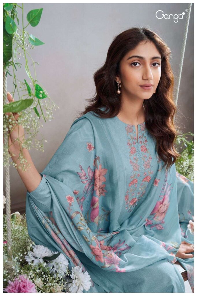 My Fashion Road Ganga Fashion Teuila Exclusive Cotton Ladies Suit | S2827-B