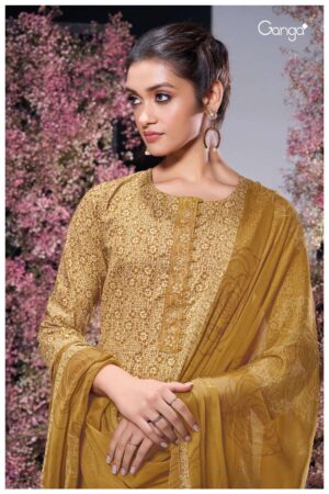 My Fashion Road Ganga Fashion Zakiyah Printed Cotton Fancy Suit | S2809-D