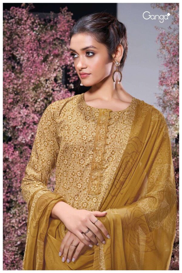 My Fashion Road Ganga Fashion Zakiyah Printed Cotton Fancy Suit | S2809-D