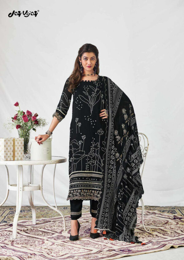 My Fashion Road Jay Vijay Moksha Pure Organza Fancy Ladies Suit | 3239-D