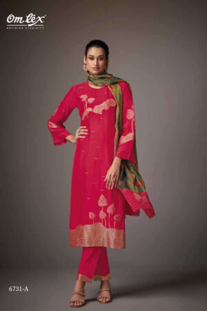 My Fashion Road Omtex Gulnaz Exclusive Fancy Organza Silk Ladies Suit | 6731-A