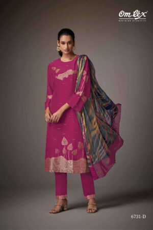 My Fashion Road Omtex Gulnaz Exclusive Fancy Organza Silk Ladies Suit | 6731-D