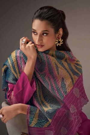 My Fashion Road Omtex Gulnaz Exclusive Fancy Organza Silk Ladies Suit | 6731-D