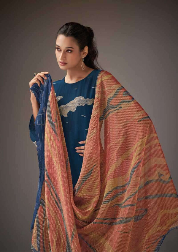 My Fashion Road Omtex Gulnaz Exclusive Fancy Organza Silk Ladies Suit | 6731-B