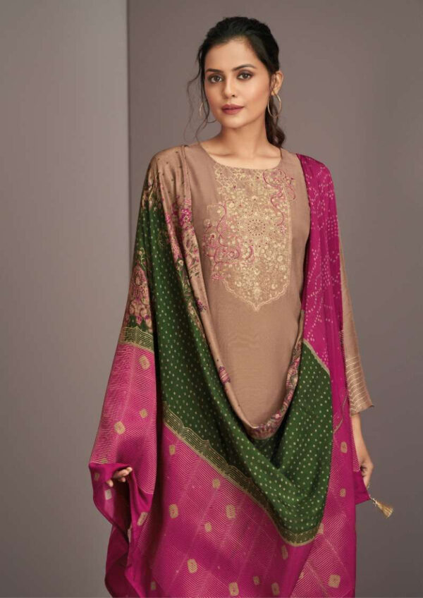 My Fashion Road Omtex Ishrat Fancy Jacquard Muslin Ladies Suit | 6581-B
