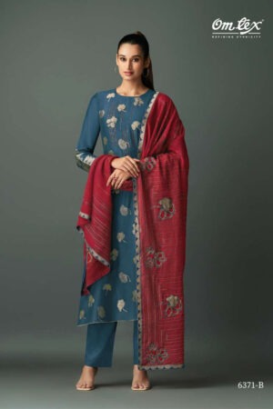 My Fashion Road Omtex Ruksana Exclusive Designer Muslin Ladies Suit | 6371-B