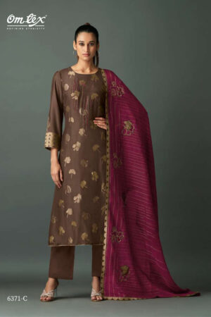 My Fashion Road Omtex Ruksana Exclusive Designer Muslin Ladies Suit | 6371-C