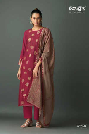 My Fashion Road Omtex Ruksana Exclusive Designer Muslin Ladies Suit | 6371-D