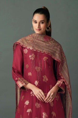 My Fashion Road Omtex Ruksana Exclusive Designer Muslin Ladies Suit | 6371-D