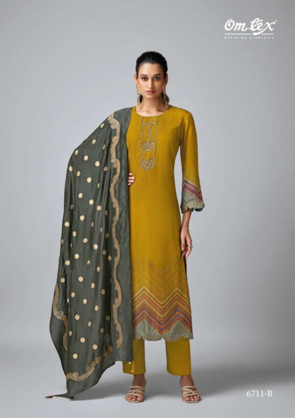My Fashion Road Omtex Taruna Exclusive Designer Silk Ladies Suit | 6711-B
