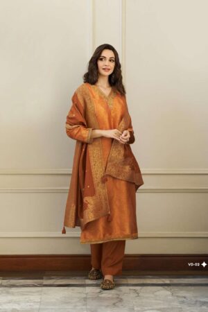 My Fashion Road Varsha Vrinda Designer Partywear Silk Suit | VD-02