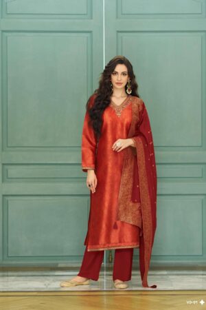 My Fashion Road Varsha Vrinda Designer Partywear Silk Suit | VD-01