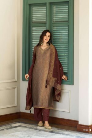 My Fashion Road Varsha Vrinda Designer Partywear Silk Suit | VD-04