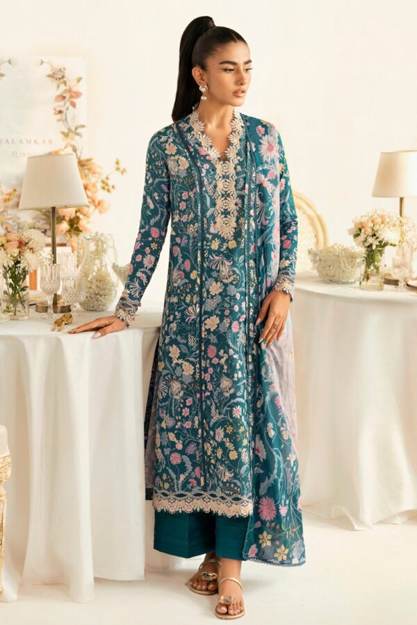 My Fashion Road Qalamkar QPrints Unstitched Printed Lawn Collection 2025 | 04B
