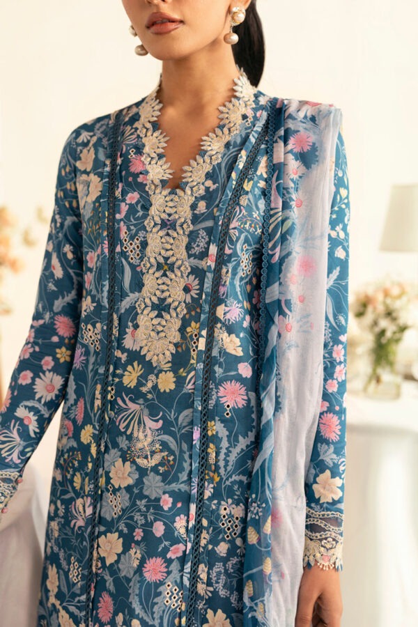 My Fashion Road Qalamkar QPrints Unstitched Printed Lawn Collection 2025 | 04B