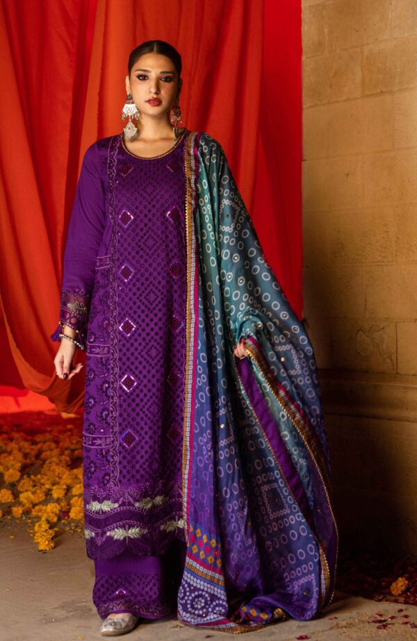 My Fashion Road Bandhani Lawn by Al Zohaib Unstitched Suit Collection 2025 | BTJ-25-09