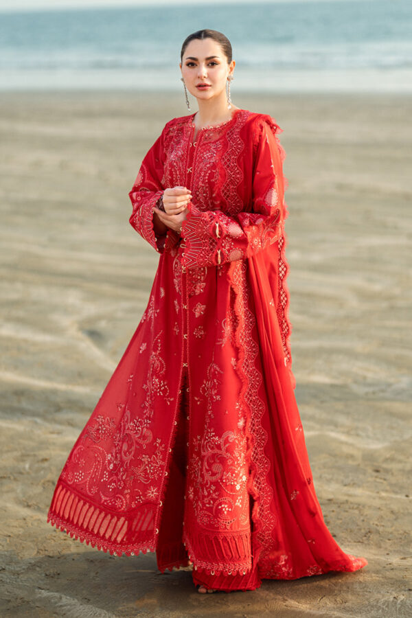 My Fashion Road Qalamkar Sahil Luxury Lawn Unstitched Collection 2025 | FK-07 BELLA