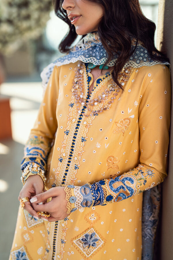 My Fashion Road Qalamkar Sahil Luxury Lawn Unstitched Collection 2025 | FK-06 NATALIE