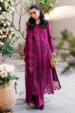 My Fashion Road Qalamkar Sahil Luxury Lawn Unstitched Collection 2025 | FK-11 VIOLET
