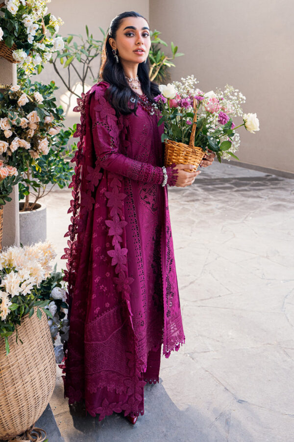 My Fashion Road Qalamkar Sahil Luxury Lawn Unstitched Collection 2025 | FK-11 VIOLET
