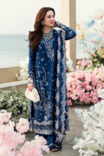 My Fashion Road Qalamkar Sahil Luxury Lawn Unstitched Collection 2025 | FK-05 AURORA