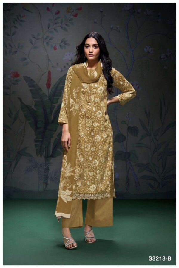 My Fashion Road Ganga Fashion Aariya Printed Cotton Satin Premium Suit | S3213 – B