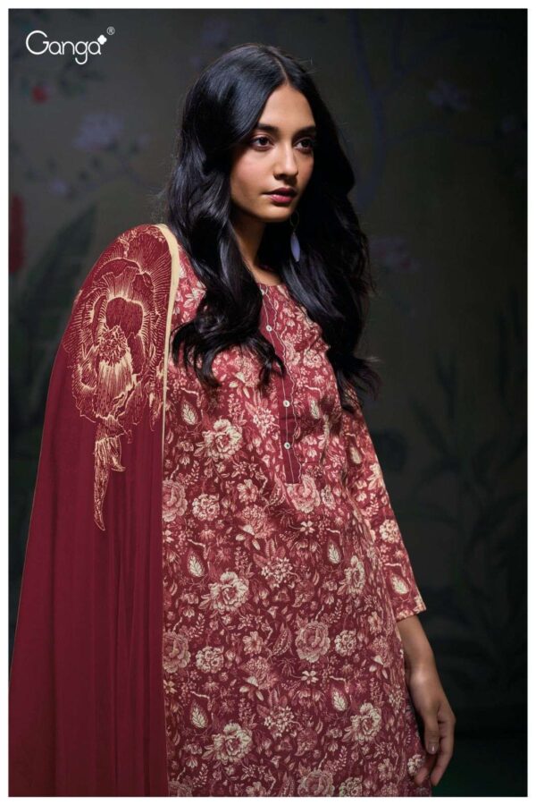 My Fashion Road Ganga Fashion Aariya Printed Cotton Satin Premium Suit | S3213 – A