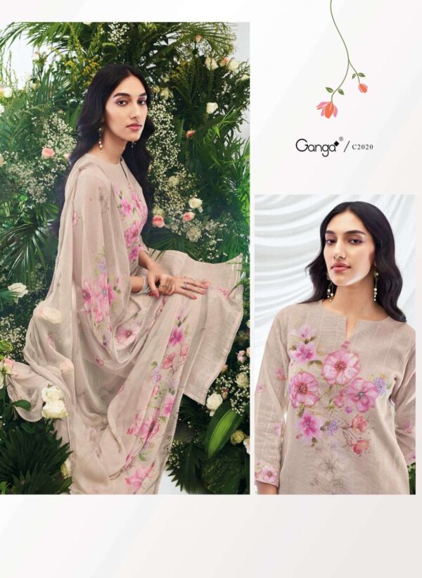 My Fashion Road Ganga Fashion Ahren Designer Cotton Jacquard Suit | C2020
