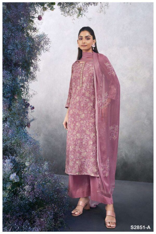 My Fashion Road Ganga Fashion Althea Printed Cotton Linen Suit | S2851 – A