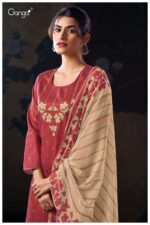 My Fashion Road Ganga Fashion Anliya Fancy Cotton Satin Ladies Suit | S3137-B