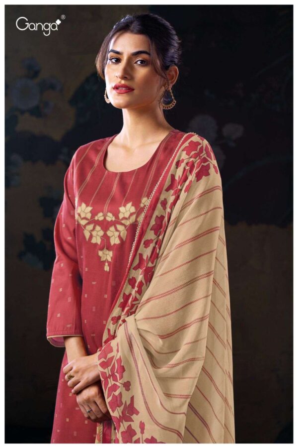 My Fashion Road Ganga Fashion Anliya Fancy Cotton Satin Ladies Suit | S3137-B
