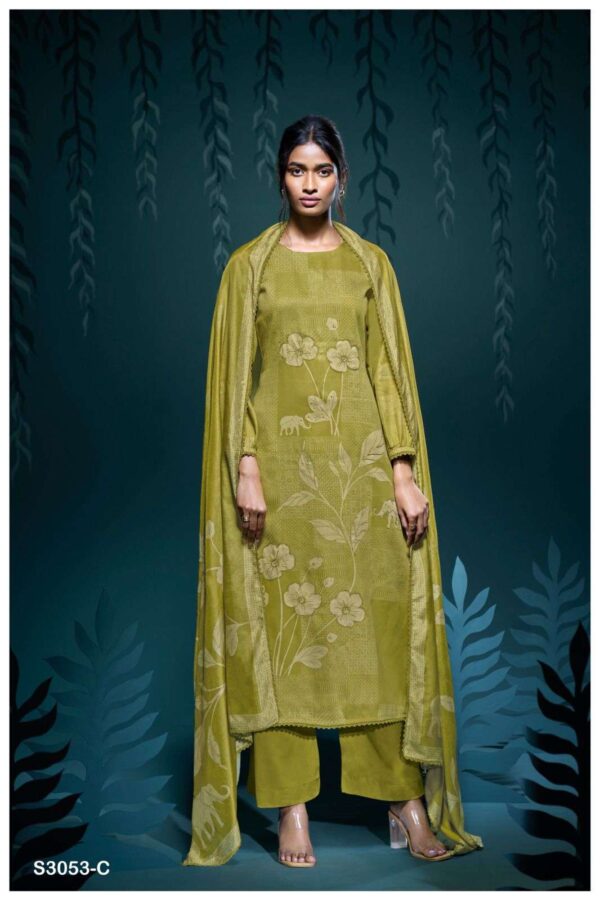 My Fashion Road Ganga Fashion Bhanuja Exclusive Fancy Cotton Satin Suit | S3053-C