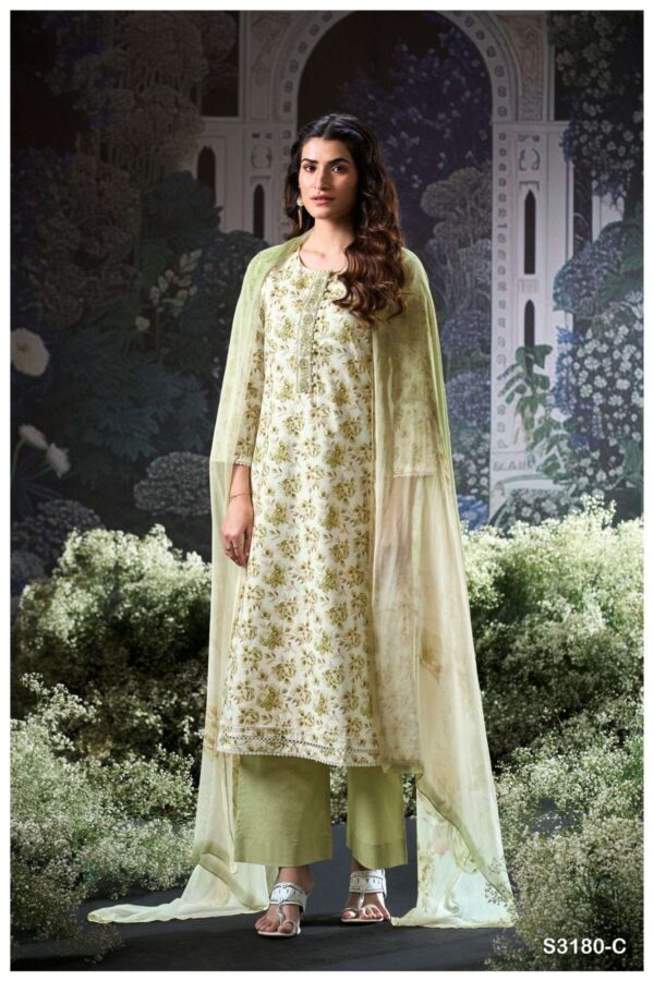 My Fashion Road Ganga Fashion Brita Fancy Cotton Ladies Suit | S3180 – C
