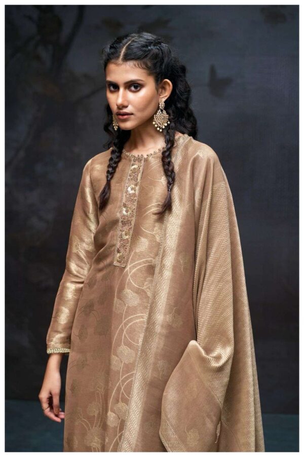 My Fashion Road Ganga Fashion Cailey Partywear Style Jacquard Silk Suit | S3258 – B