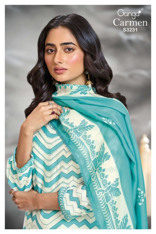 My Fashion Road Ganga Fashion Carmen Premium Design Bemberg Silk Suit | S3231 – C