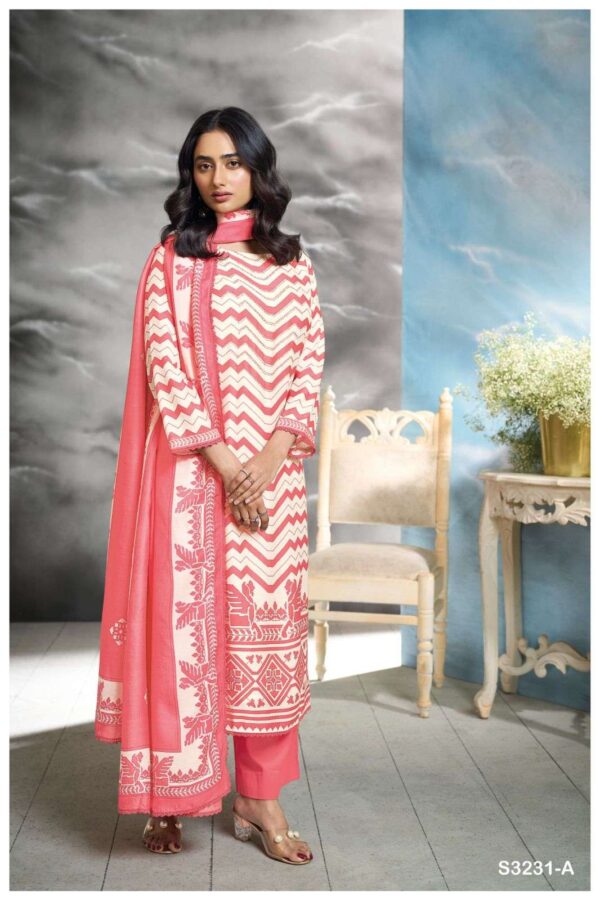 My Fashion Road Ganga Fashion Carmen Premium Design Bemberg Silk Suit | S3231 – A