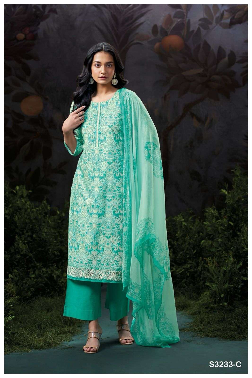 My Fashion Road Ganga Fashion Davie Designer Prints Cotton Ladies Suit | S3233 – C My Fashion Road Ganga Fashion Davie Designer Prints Cotton Ladies Suit | S3233 – C