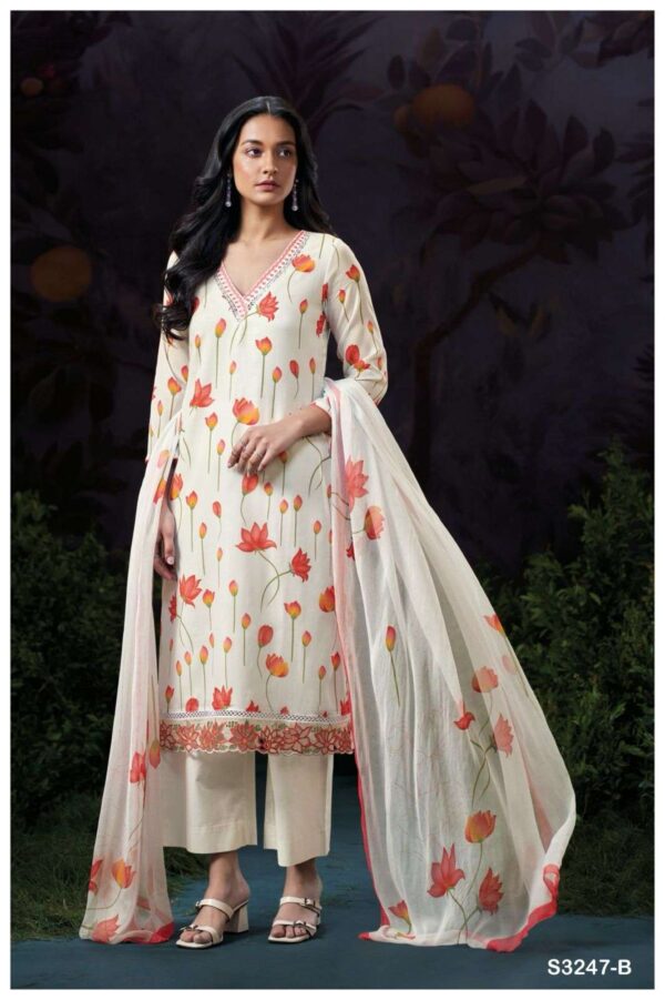 My Fashion Road Ganga Fashion Feruza Summer Collection Exclusive Suit | S3247 – B