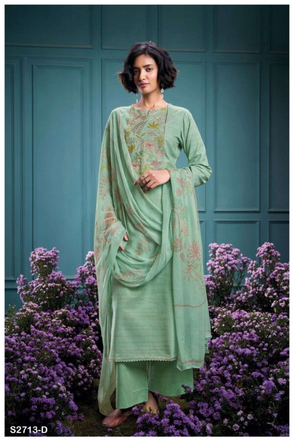 My Fashion Road Ganga Fashion Gisma Fancy Handloom Cotton Suit | S2713 – D