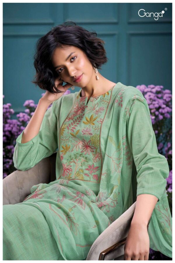 My Fashion Road Ganga Fashion Gisma Fancy Handloom Cotton Suit | S2713 – D