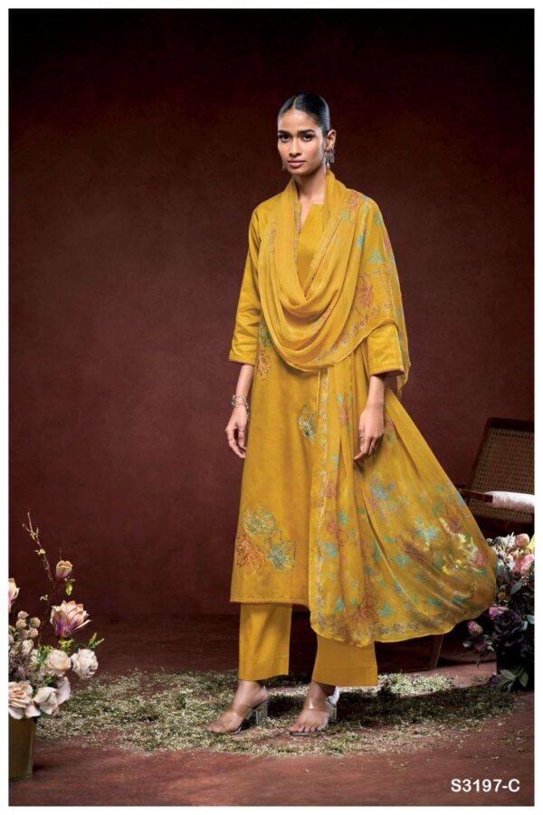 My Fashion Road Ganga Fashion Ilah Cotton Satin Premium Design Suit | S3197 – c
